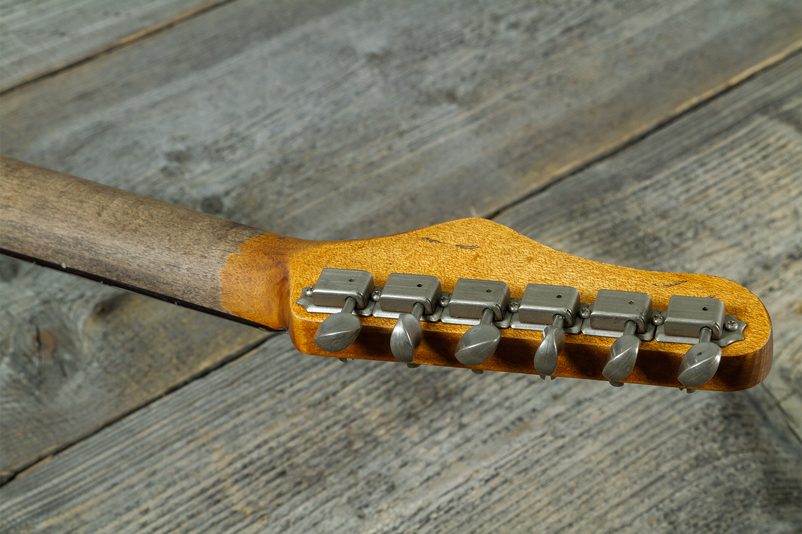 Haar Guitars Trad S 3s Klopppmann Trem Rw #43484 - Aged 2-tone Chocolate Sunburst - E-Gitarre in Str-Form - Variation 10