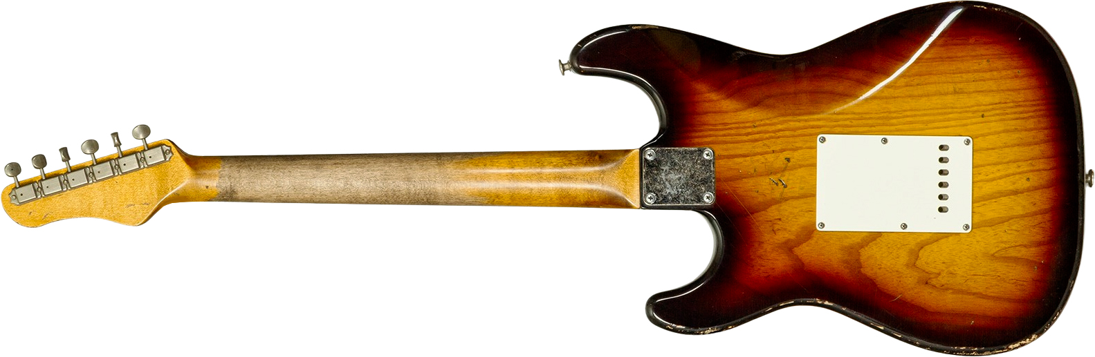 Haar Guitars Trad S 3s Klopppmann Trem Rw #43484 - Aged 2-tone Chocolate Sunburst - E-Gitarre in Str-Form - Variation 1