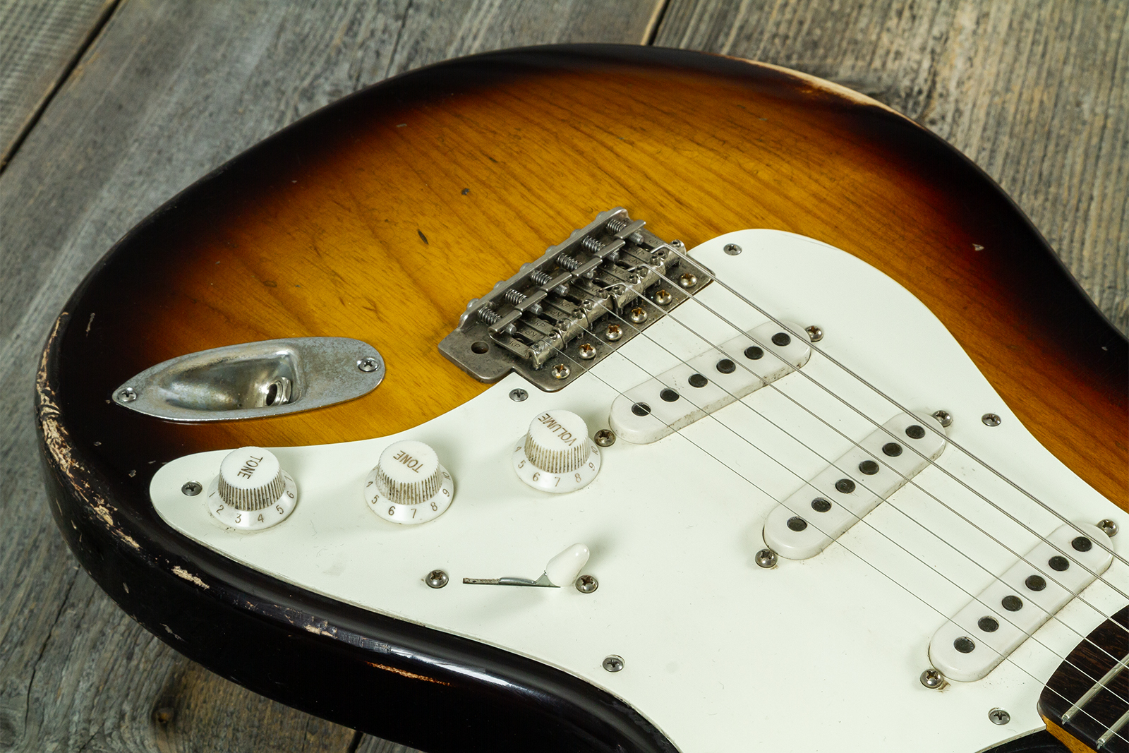 Haar Guitars Trad S 3s Klopppmann Trem Rw #43484 - Aged 2-tone Chocolate Sunburst - E-Gitarre in Str-Form - Variation 3