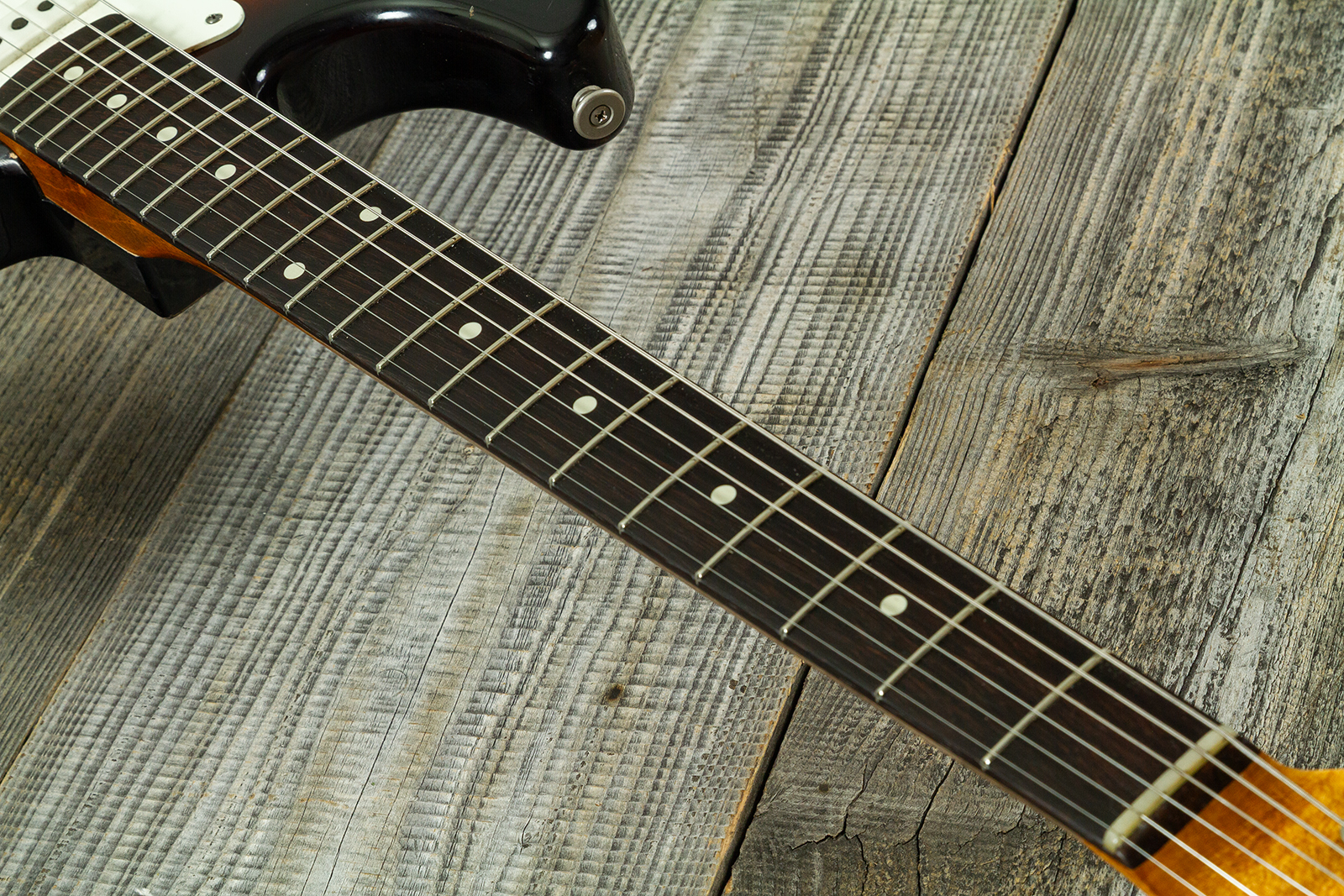 Haar Guitars Trad S 3s Klopppmann Trem Rw #43484 - Aged 2-tone Chocolate Sunburst - E-Gitarre in Str-Form - Variation 5