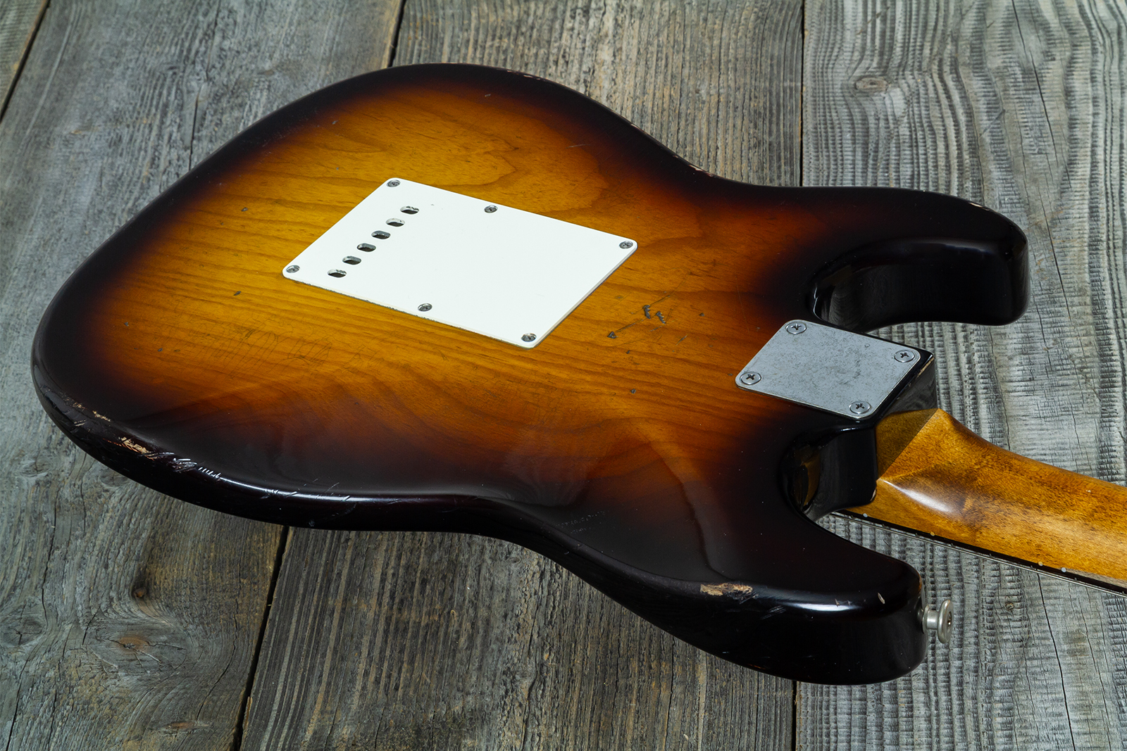 Haar Guitars Trad S 3s Klopppmann Trem Rw #43484 - Aged 2-tone Chocolate Sunburst - E-Gitarre in Str-Form - Variation 7