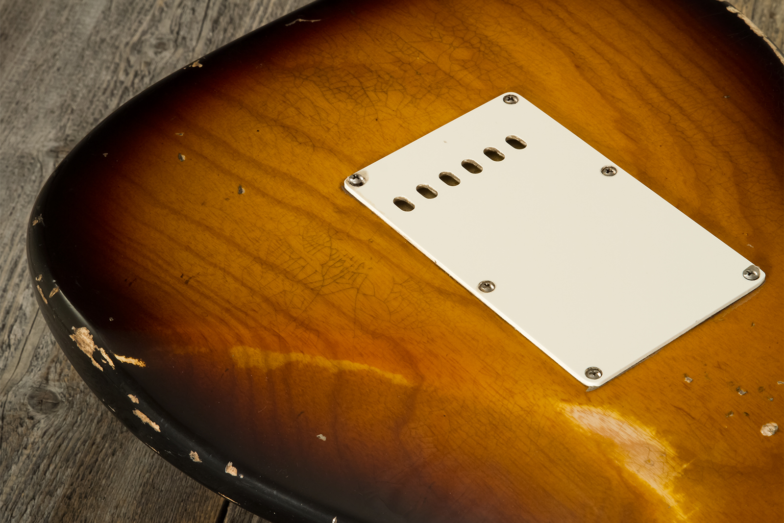 Haar Guitars Trad S 3s Lindy Fralin Trem Mn #42272 - Aged 2-tone Tobacco - E-Gitarre in Str-Form - Variation 9