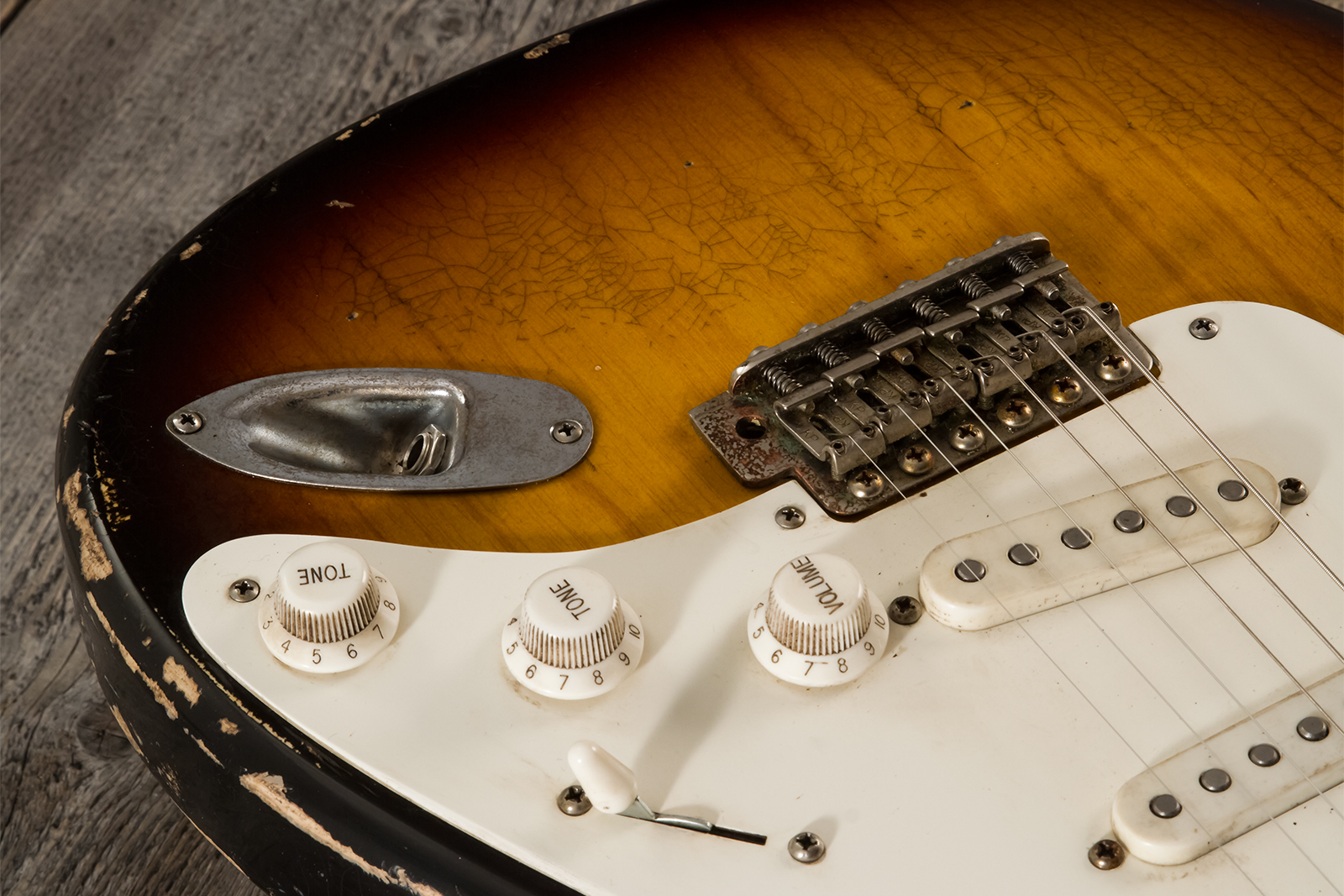 Haar Guitars Trad S 3s Lindy Fralin Trem Mn #42272 - Aged 2-tone Tobacco - E-Gitarre in Str-Form - Variation 4