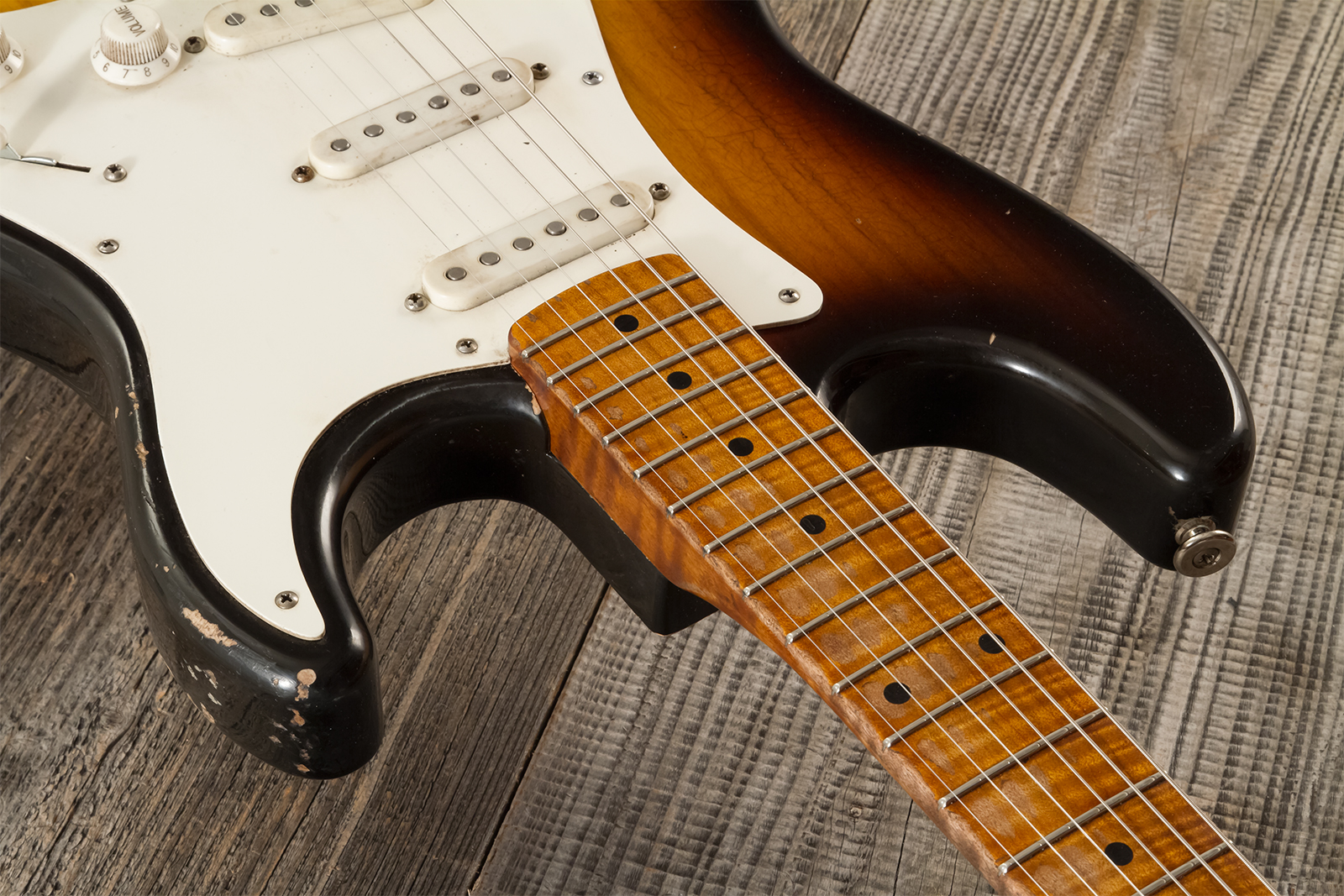 Haar Guitars Trad S 3s Lindy Fralin Trem Mn #42272 - Aged 2-tone Tobacco - E-Gitarre in Str-Form - Variation 5