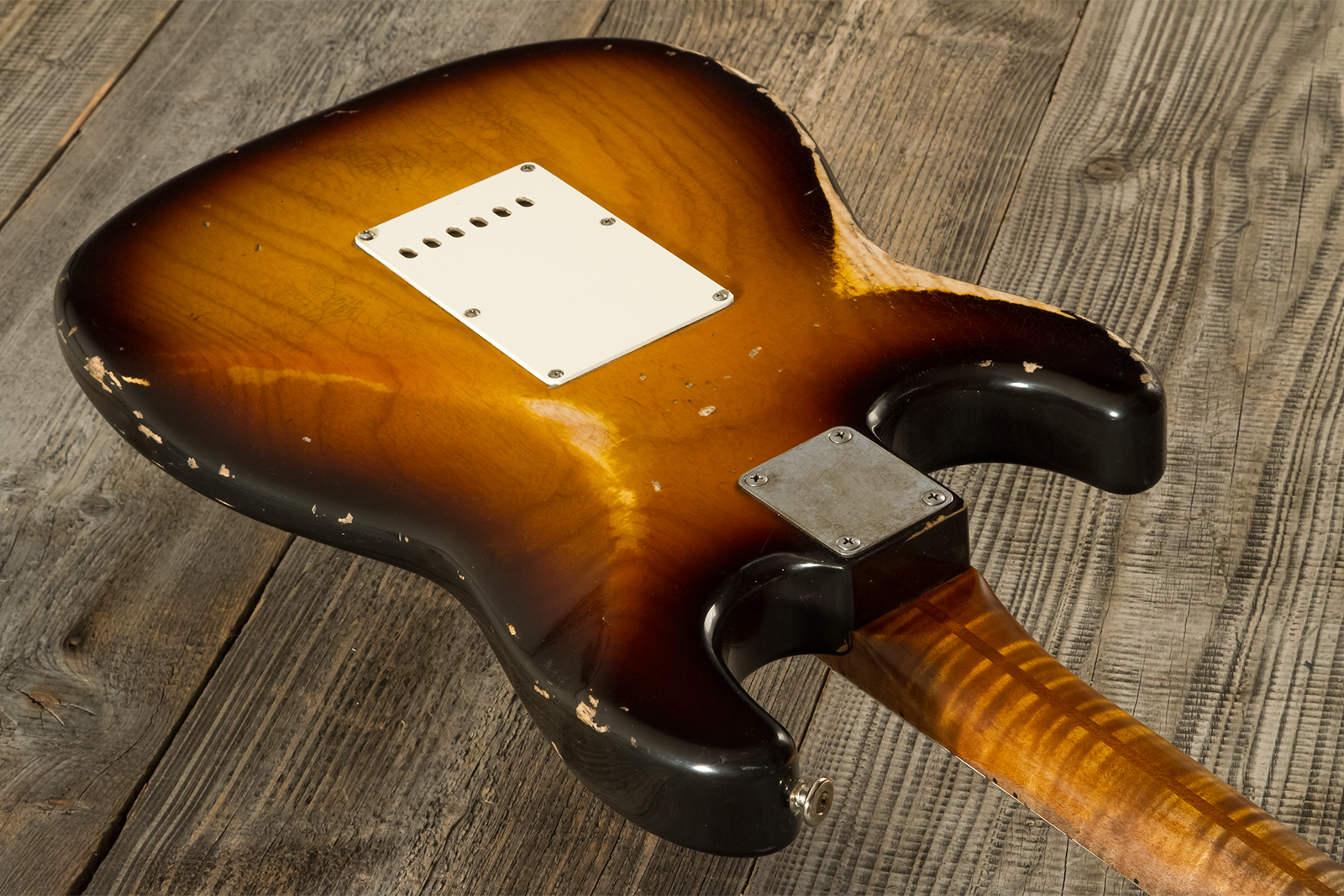 Haar Guitars Trad S 3s Lindy Fralin Trem Mn #42272 - Aged 2-tone Tobacco - E-Gitarre in Str-Form - Variation 7
