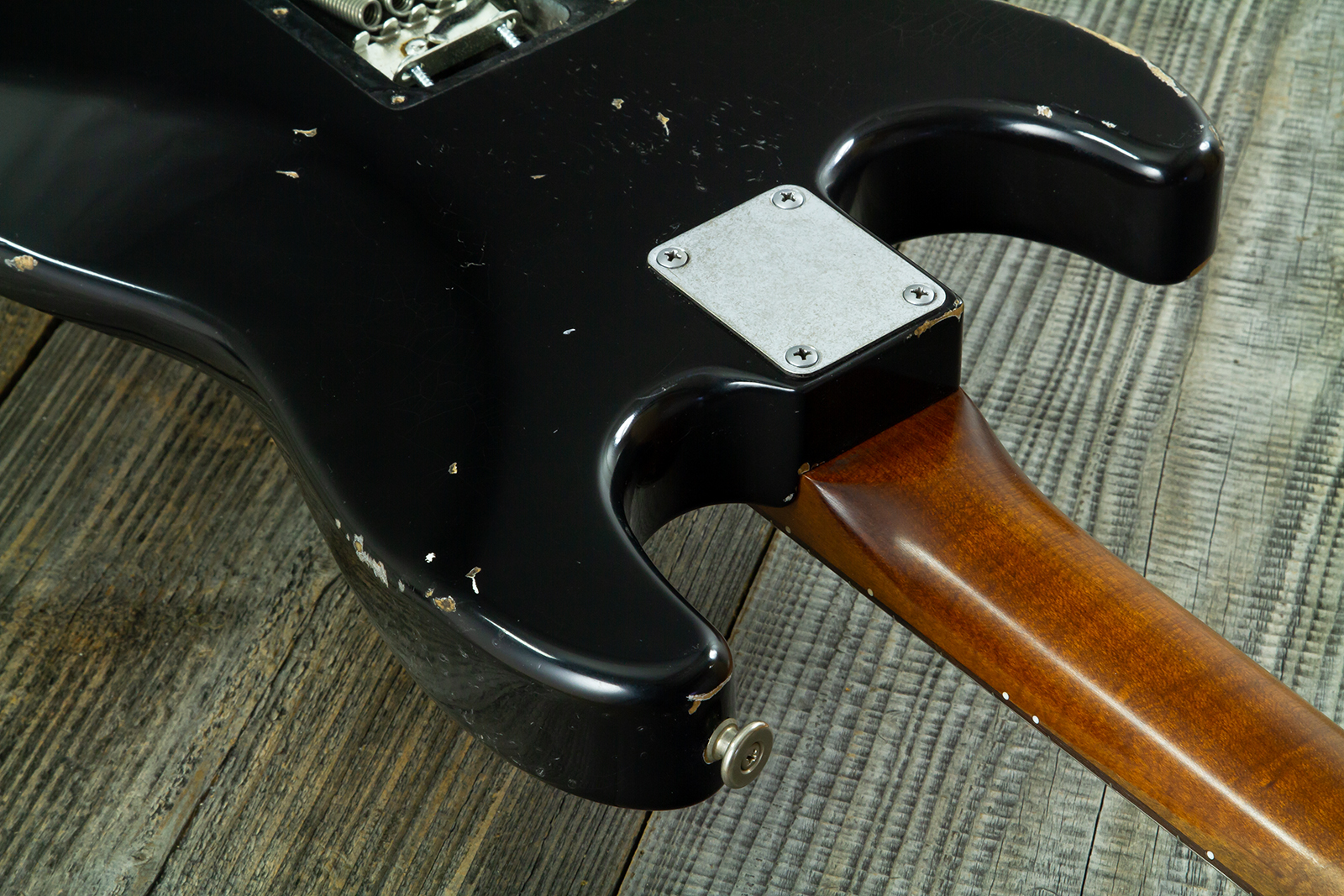 Haar Guitars Trad S Hss Amber Trem Rw #43517 - Aged Black - E-Gitarre in Str-Form - Variation 10