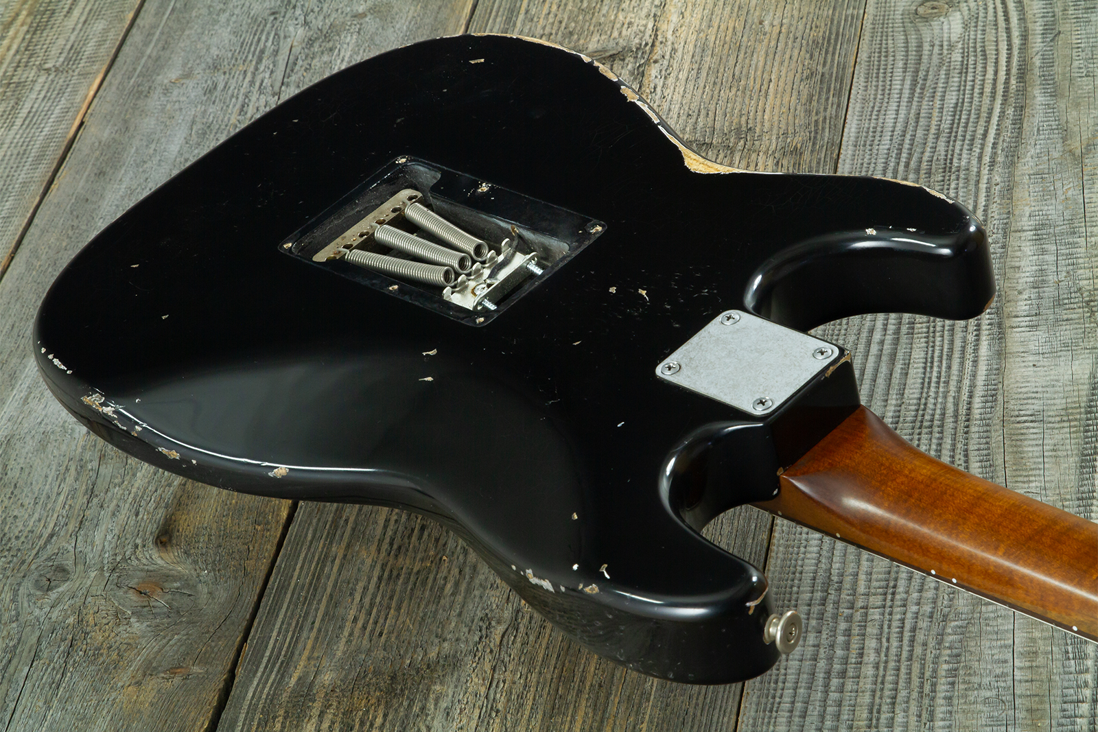 Haar Guitars Trad S Hss Amber Trem Rw #43517 - Aged Black - E-Gitarre in Str-Form - Variation 8