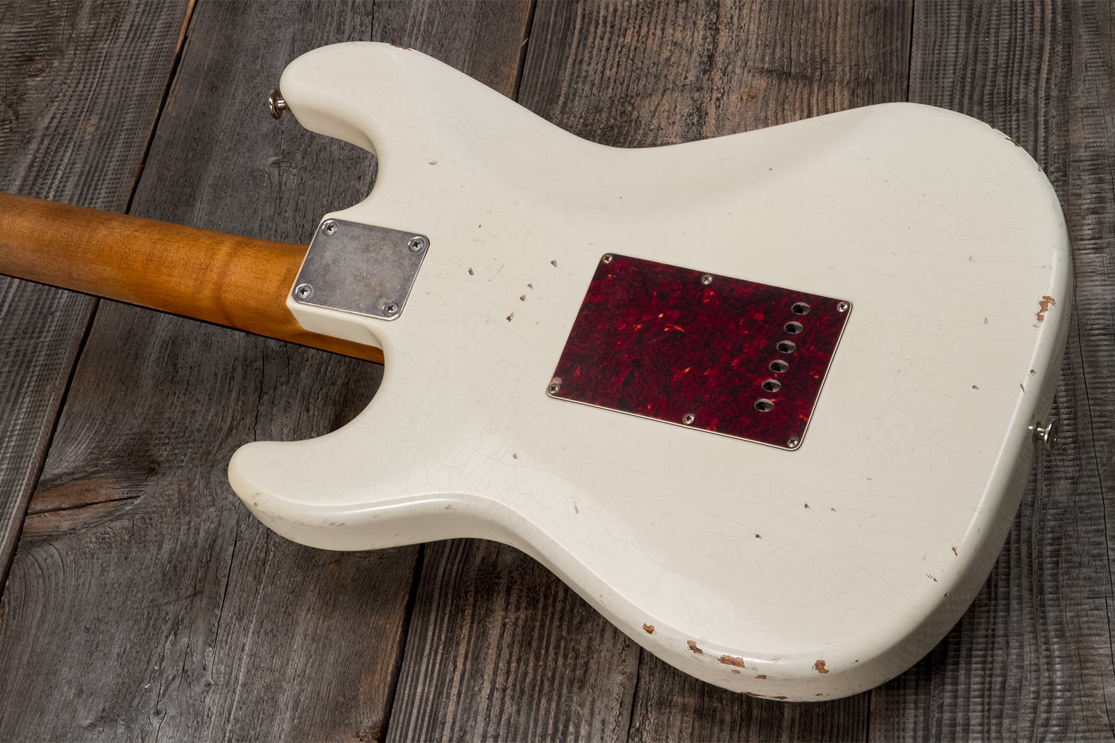 Haar Guitars Trad S Hss Lindy Fralin Trem Rw #42275 - Aged Olympic White - E-Gitarre in Str-Form - Variation 5