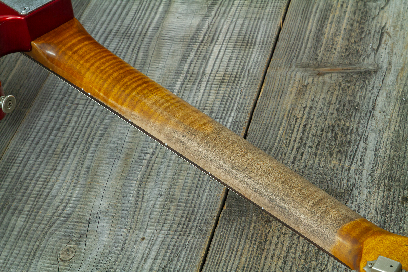 Haar Guitars Trad S Hss Lindy Fralin Trem Rw #43516 - Aged Candy Apple Red - E-Gitarre in Str-Form - Variation 11