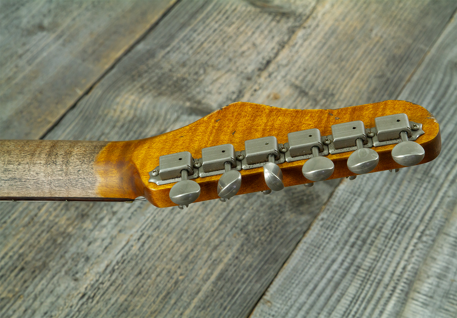 Haar Guitars Trad S Hss Lindy Fralin Trem Rw #43516 - Aged Candy Apple Red - E-Gitarre in Str-Form - Variation 12