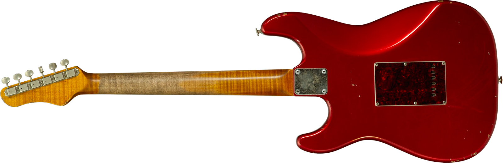 Haar Guitars Trad S Hss Lindy Fralin Trem Rw #43516 - Aged Candy Apple Red - E-Gitarre in Str-Form - Variation 3