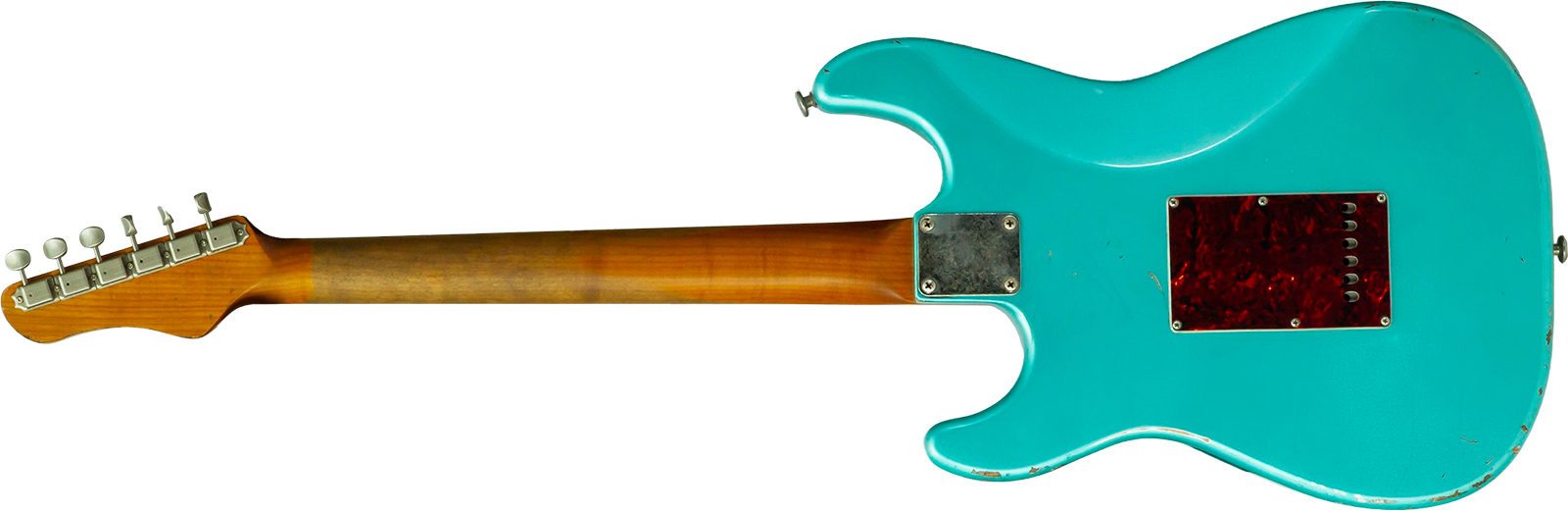 Haar Guitars Trad S Hss Lindy Fralin Trem Rw #43592 - Aged Teal Green Metallic - E-Gitarre in Str-Form - Variation 1