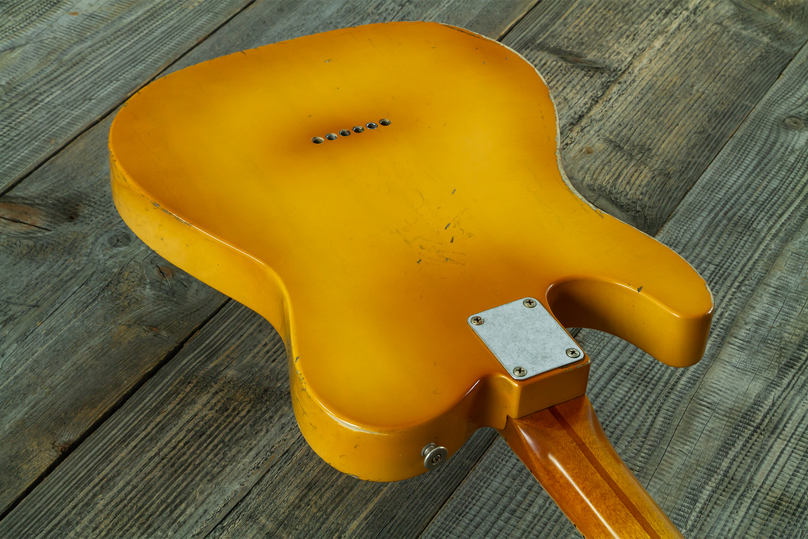 Haar Guitars Trad T 2s Amber Ht Mn #43590 - Aged Butterscotch - E-Gitarre in Teleform - Variation 9