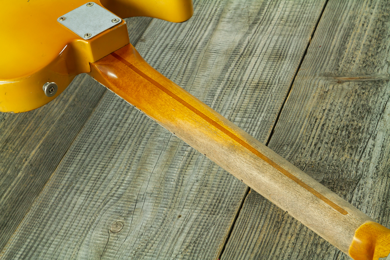 Haar Guitars Trad T 2s Amber Ht Mn #43590 - Aged Butterscotch - E-Gitarre in Teleform - Variation 12