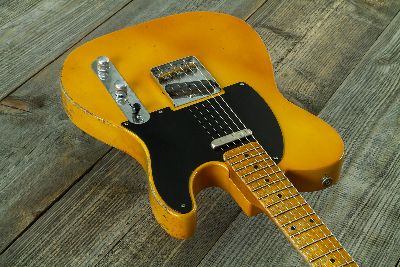 Haar Guitars Trad T 2s Amber Ht Mn #43590 - Aged Butterscotch - E-Gitarre in Teleform - Variation 2