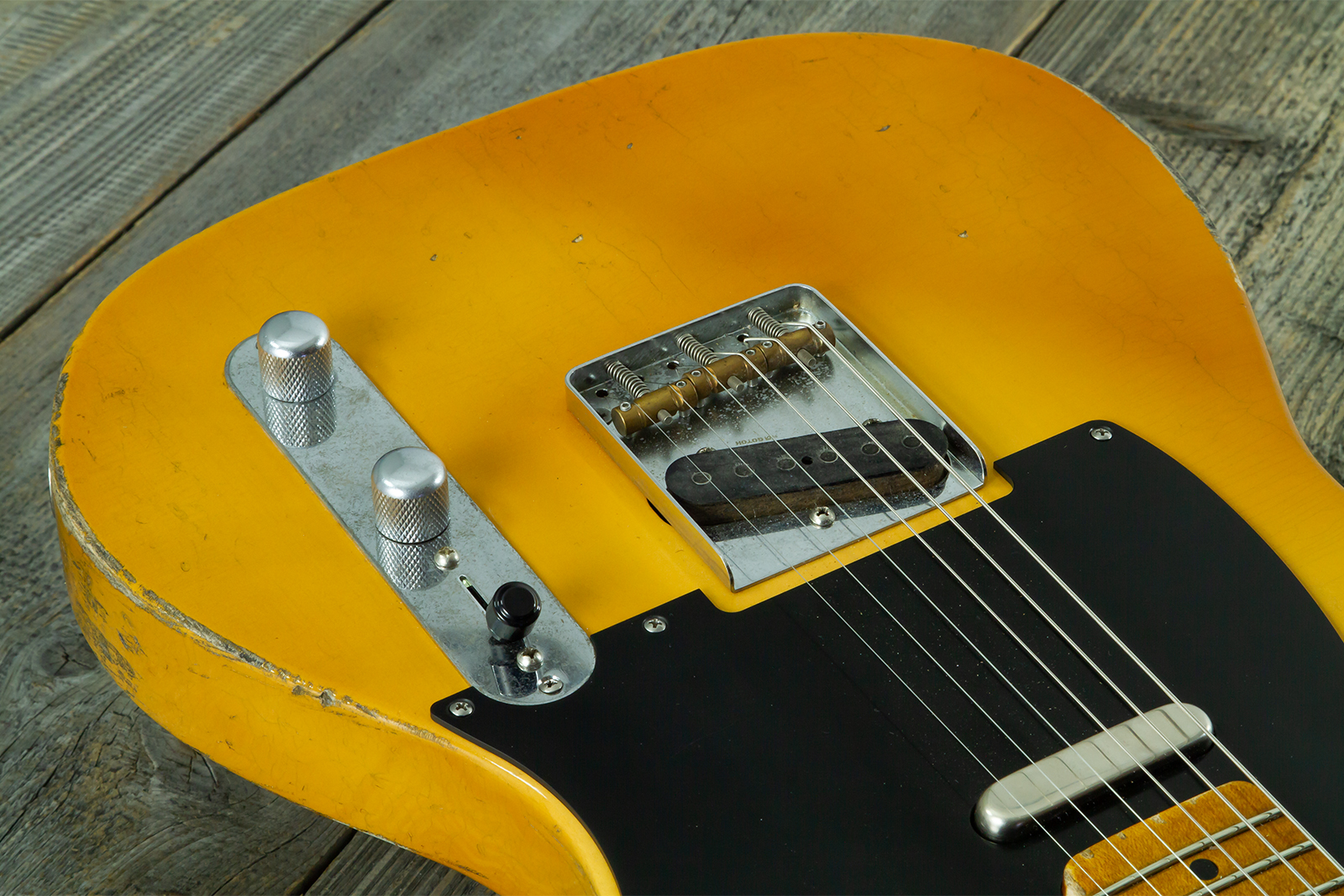 Haar Guitars Trad T 2s Amber Ht Mn #43590 - Aged Butterscotch - E-Gitarre in Teleform - Variation 6