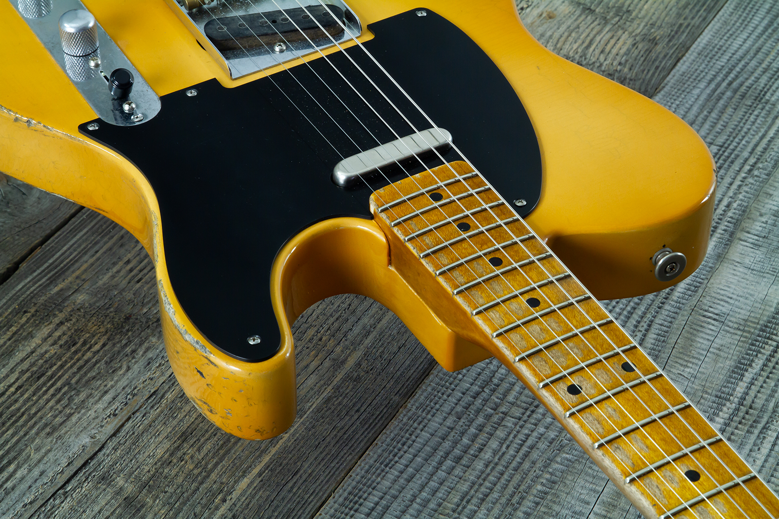 Haar Guitars Trad T 2s Amber Ht Mn #43590 - Aged Butterscotch - E-Gitarre in Teleform - Variation 7