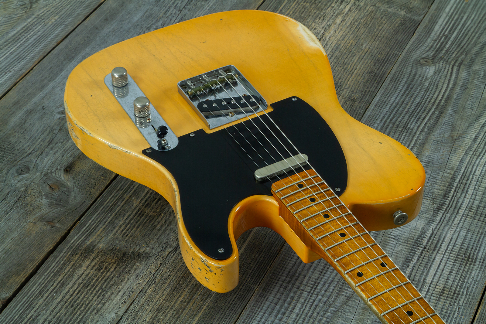 Haar Guitars Trad T 2s Lindy Fralin Mn #43672 - Aged Butterscotch - E-Gitarre in Teleform - Variation 2