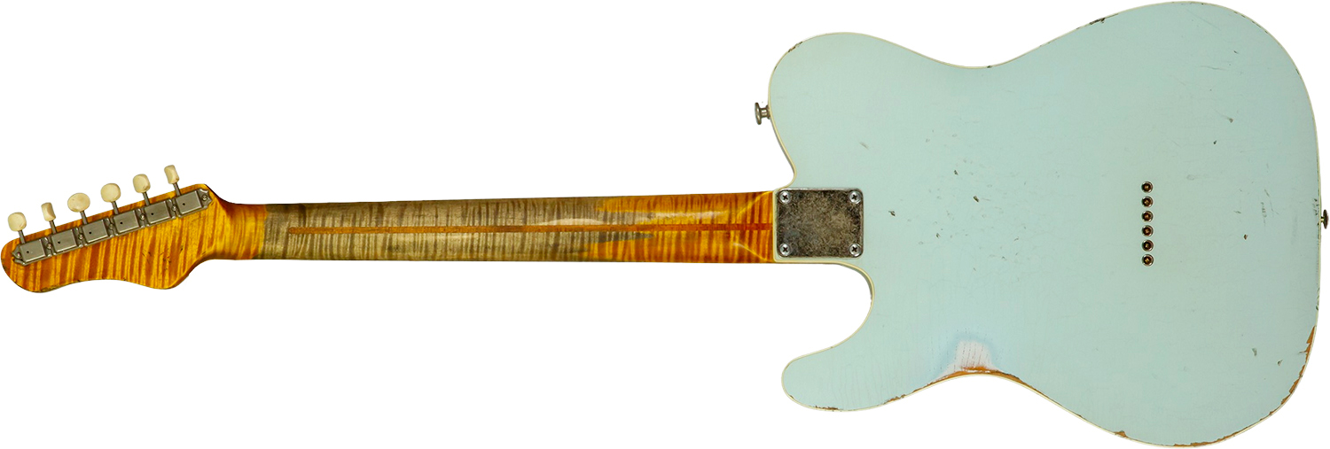Haar Guitars Trad T  2s Lindy Fralin P90 #43675 - Aged Faded Sonic Blue - E-Gitarre in Teleform - Variation 9