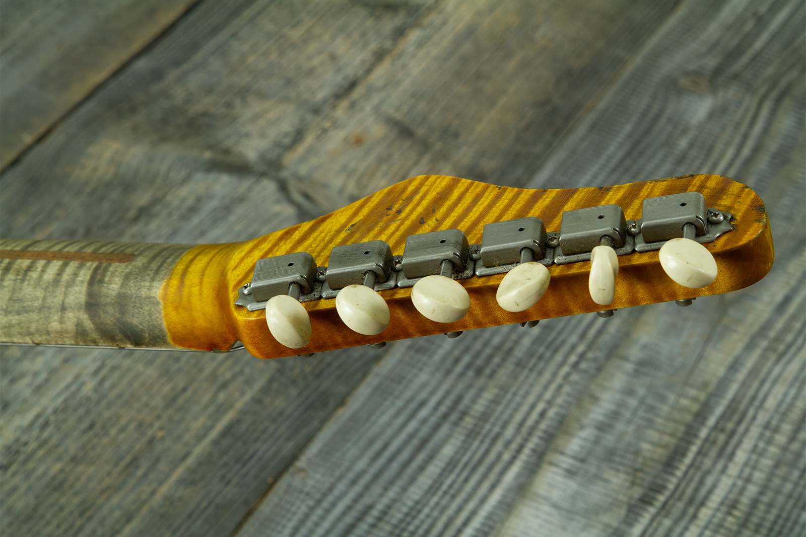 Haar Guitars Trad T  2s Lindy Fralin P90 #43675 - Aged Faded Sonic Blue - E-Gitarre in Teleform - Variation 13