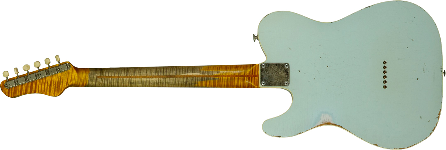 Haar Guitars Trad T  2s Lindy Fralin P90 #43675 - Aged Faded Sonic Blue - E-Gitarre in Teleform - Variation 2
