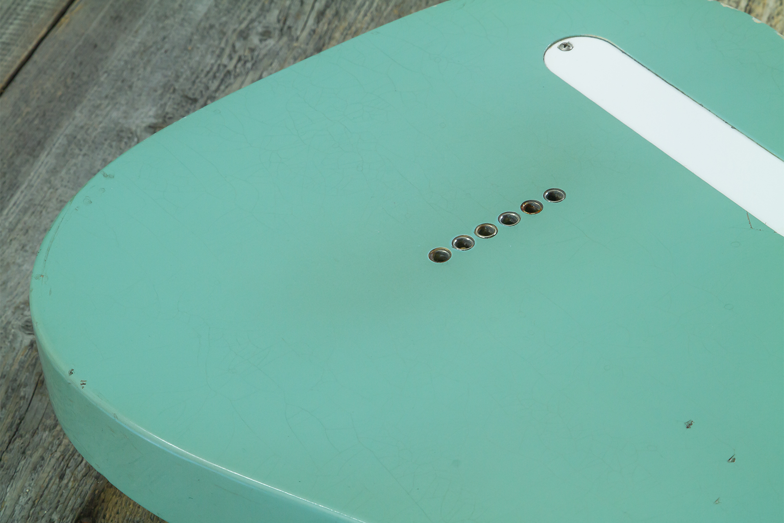 Haar Guitars Trad T Custom 2h Tv Jones Ht Rw #43519 - Aged Spring Green - E-Gitarre in Teleform - Variation 8