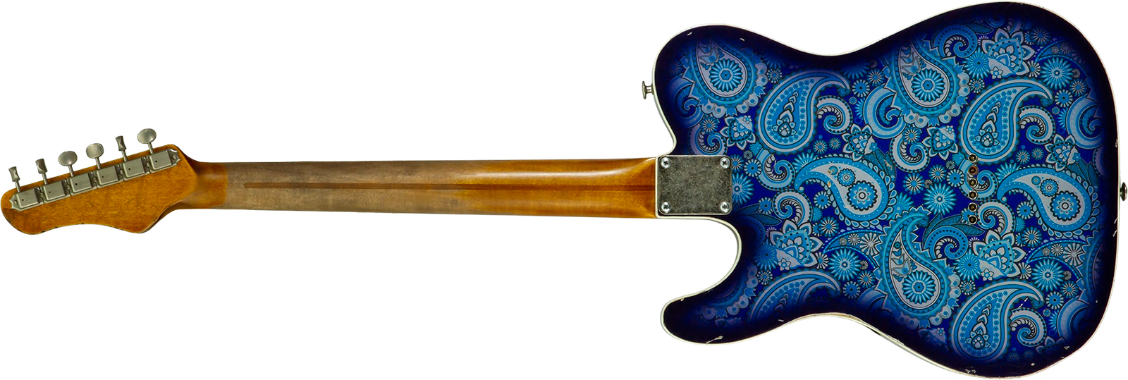 Haar Guitars Trad T Custom 2s Kloppmann. Mn  #43518 - Blue Paisley - E-Gitarre in Teleform - Variation 1