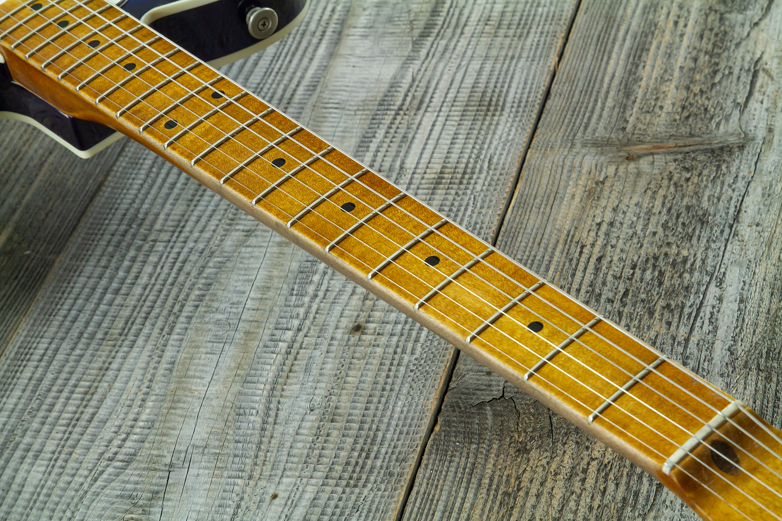 Haar Guitars Trad T Custom 2s Kloppmann. Mn  #43518 - Blue Paisley - E-Gitarre in Teleform - Variation 5