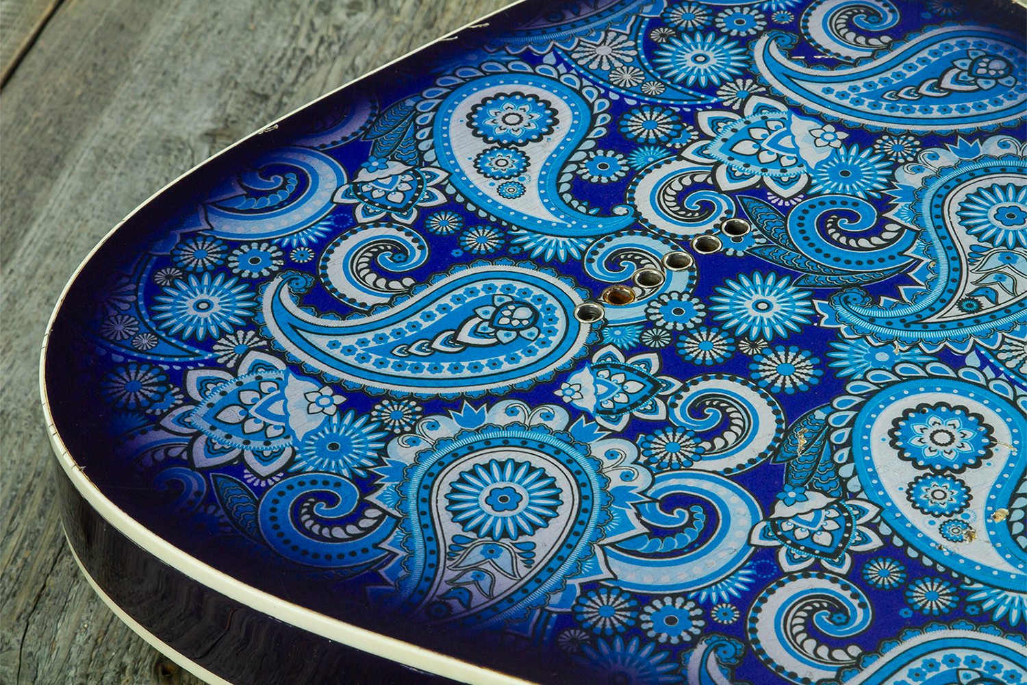 Haar Guitars Trad T Custom 2s Kloppmann. Mn  #43518 - Blue Paisley - E-Gitarre in Teleform - Variation 8