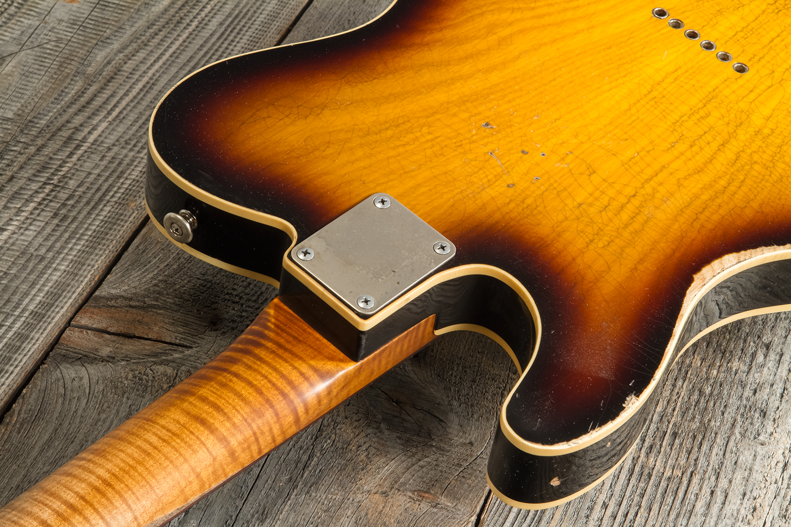 Haar Guitars Trad T Custom 2s Lindy Fralin Ht Rw #42267 - Aged 2-tone Tobacco - E-Gitarre in Teleform - Variation 9
