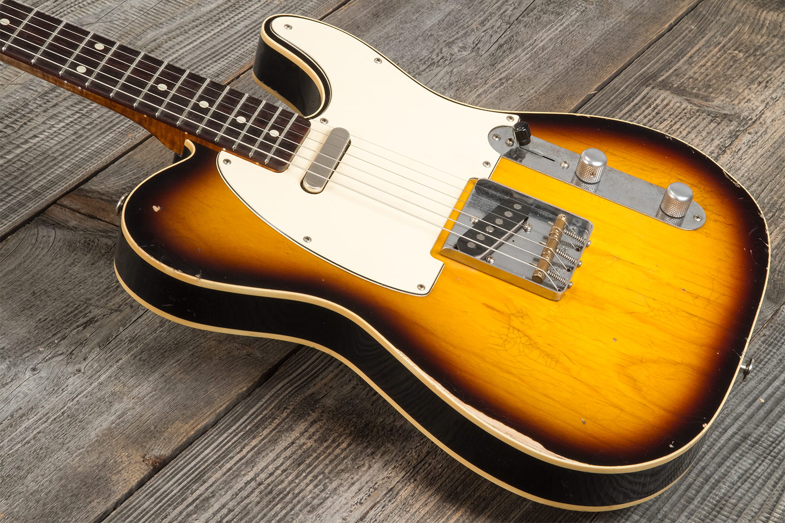 Haar Guitars Trad T Custom 2s Lindy Fralin Ht Rw #42267 - Aged 2-tone Tobacco - E-Gitarre in Teleform - Variation 2