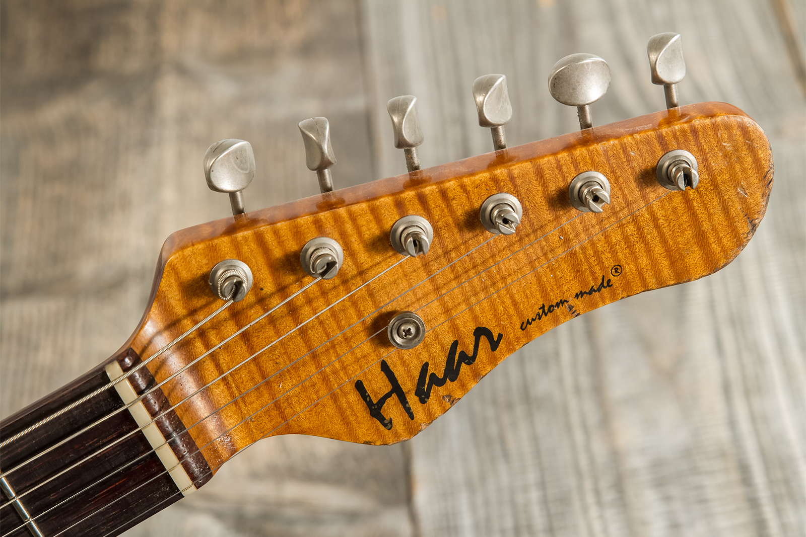 Haar Guitars Trad T Custom 2s Lindy Fralin Ht Rw #42267 - Aged 2-tone Tobacco - E-Gitarre in Teleform - Variation 6