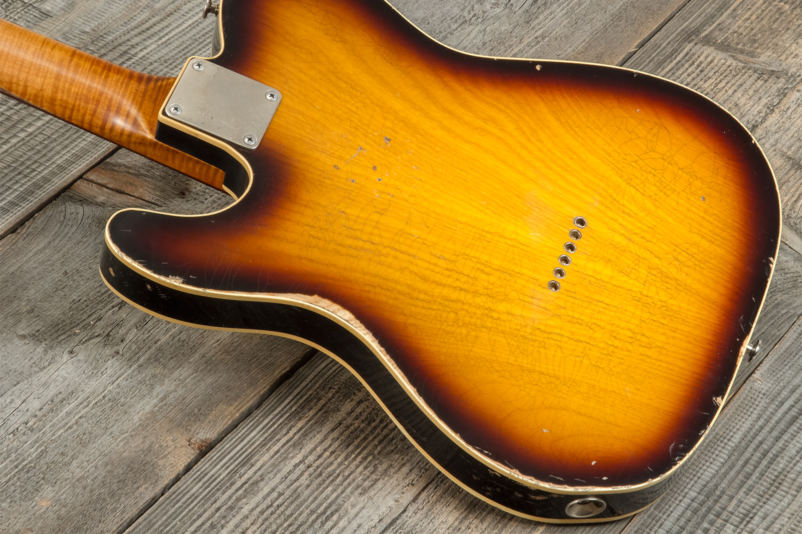 Haar Guitars Trad T Custom 2s Lindy Fralin Ht Rw #42267 - Aged 2-tone Tobacco - E-Gitarre in Teleform - Variation 7