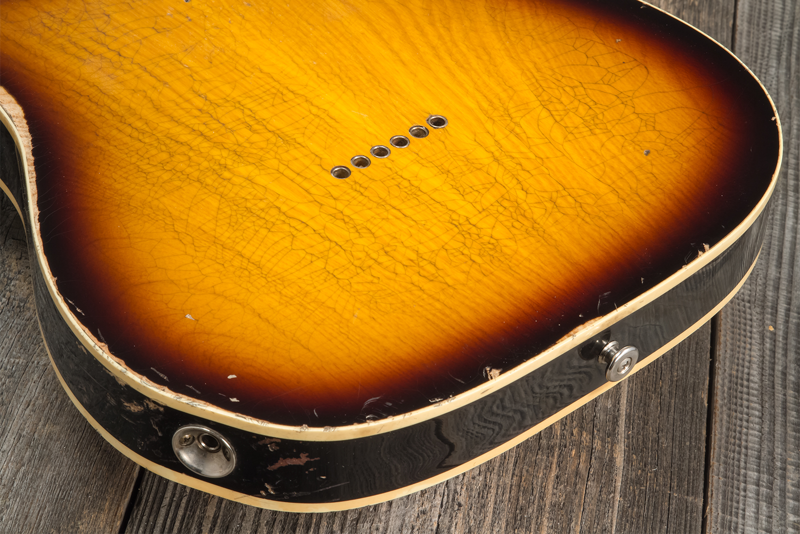 Haar Guitars Trad T Custom 2s Lindy Fralin Ht Rw #42267 - Aged 2-tone Tobacco - E-Gitarre in Teleform - Variation 8