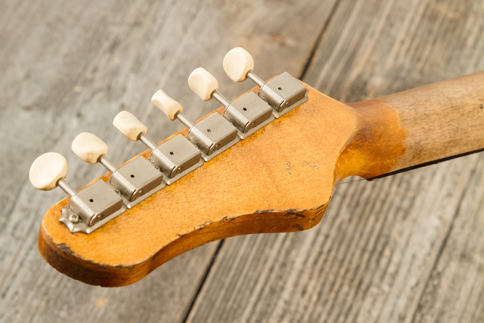 Haar Guitars Trad T Custom 2s Lindy Fralin Ht Rw #42268 - Aged Sonic Blue - E-Gitarre in Teleform - Variation 8