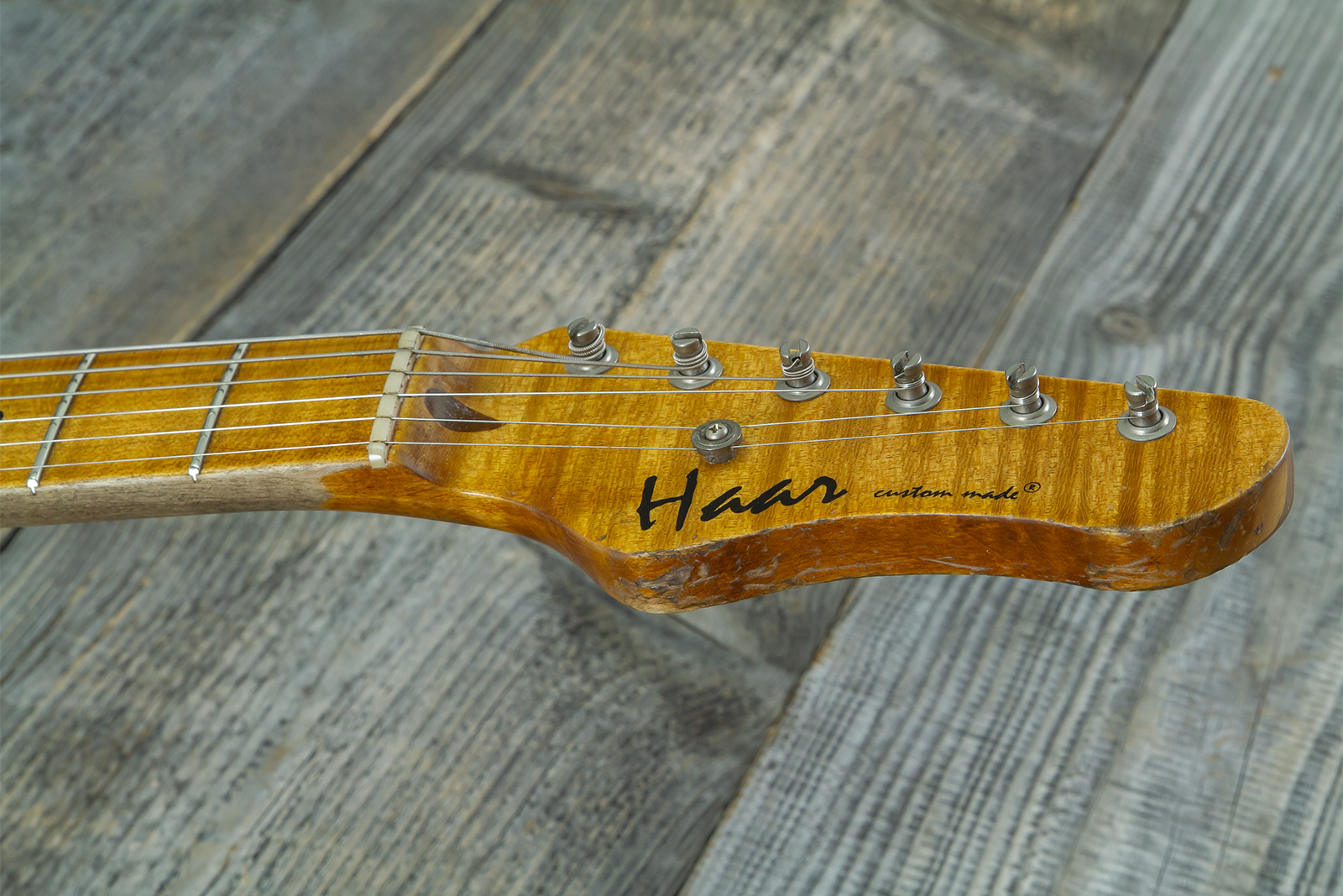 Haar Guitars Trad T Custom 2s P90 Lindy Fralin Mn Ht #43488 - Orange See Through - E-Gitarre in Teleform - Variation 9