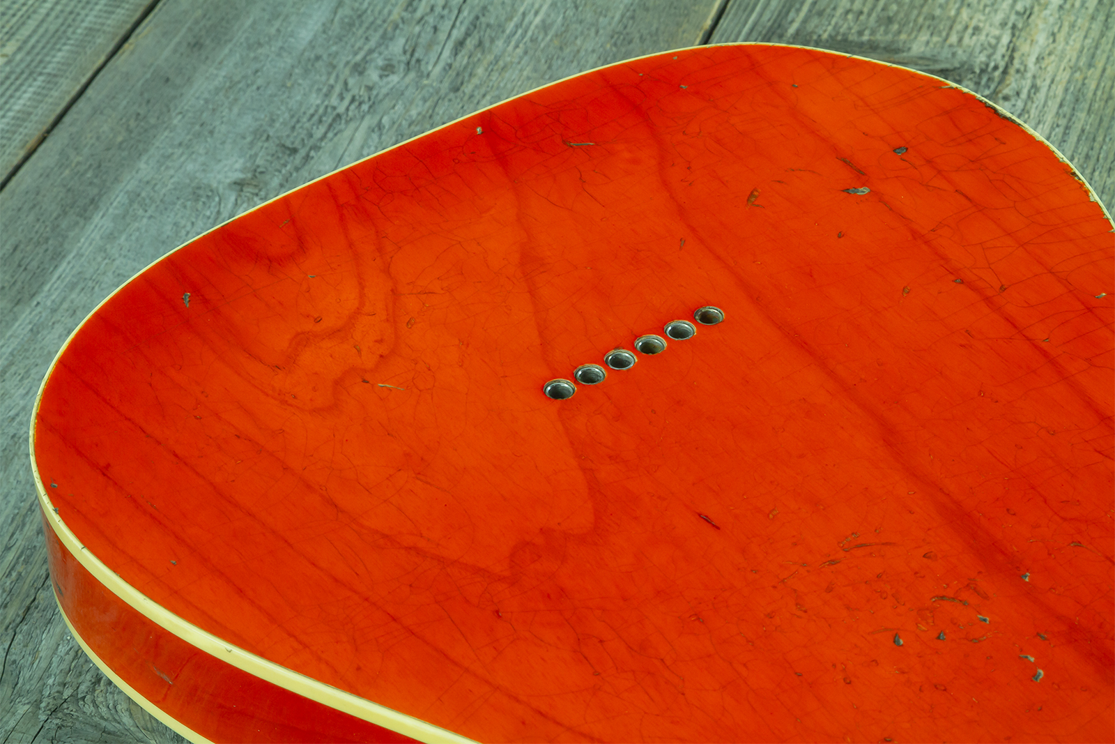 Haar Guitars Trad T Custom 2s P90 Lindy Fralin Mn Ht #43488 - Orange See Through - E-Gitarre in Teleform - Variation 11