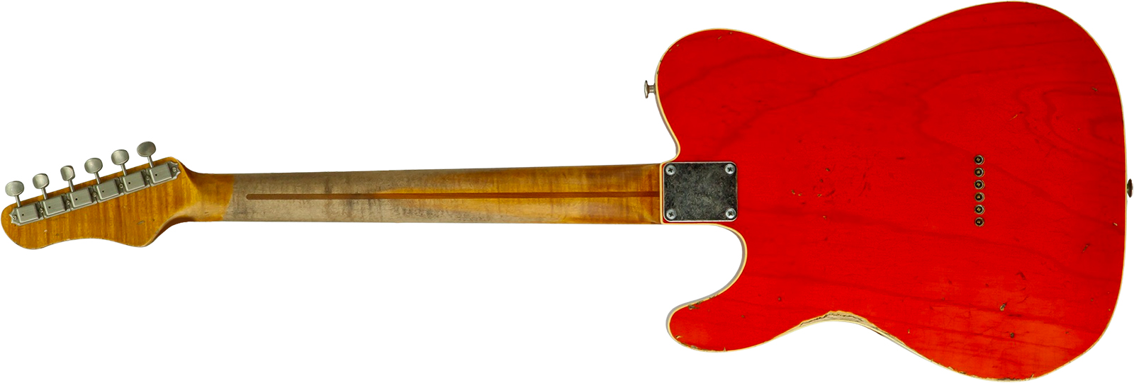 Haar Guitars Trad T Custom 2s P90 Lindy Fralin Mn Ht #43488 - Orange See Through - E-Gitarre in Teleform - Variation 2