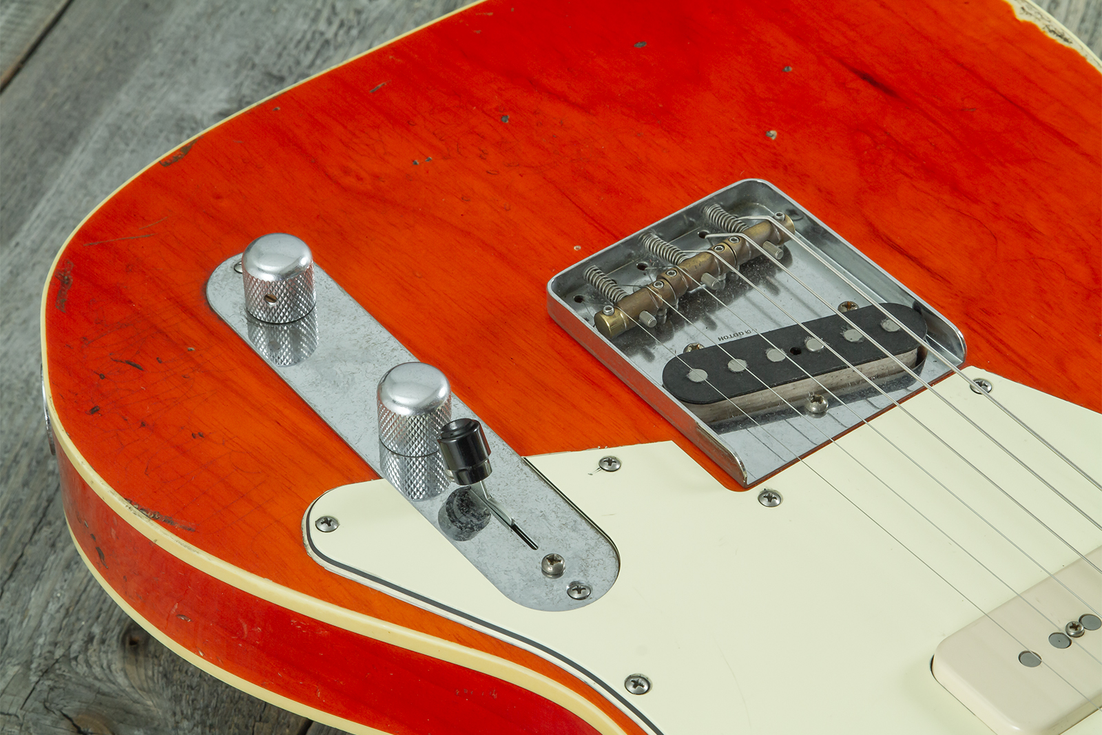 Haar Guitars Trad T Custom 2s P90 Lindy Fralin Mn Ht #43488 - Orange See Through - E-Gitarre in Teleform - Variation 6