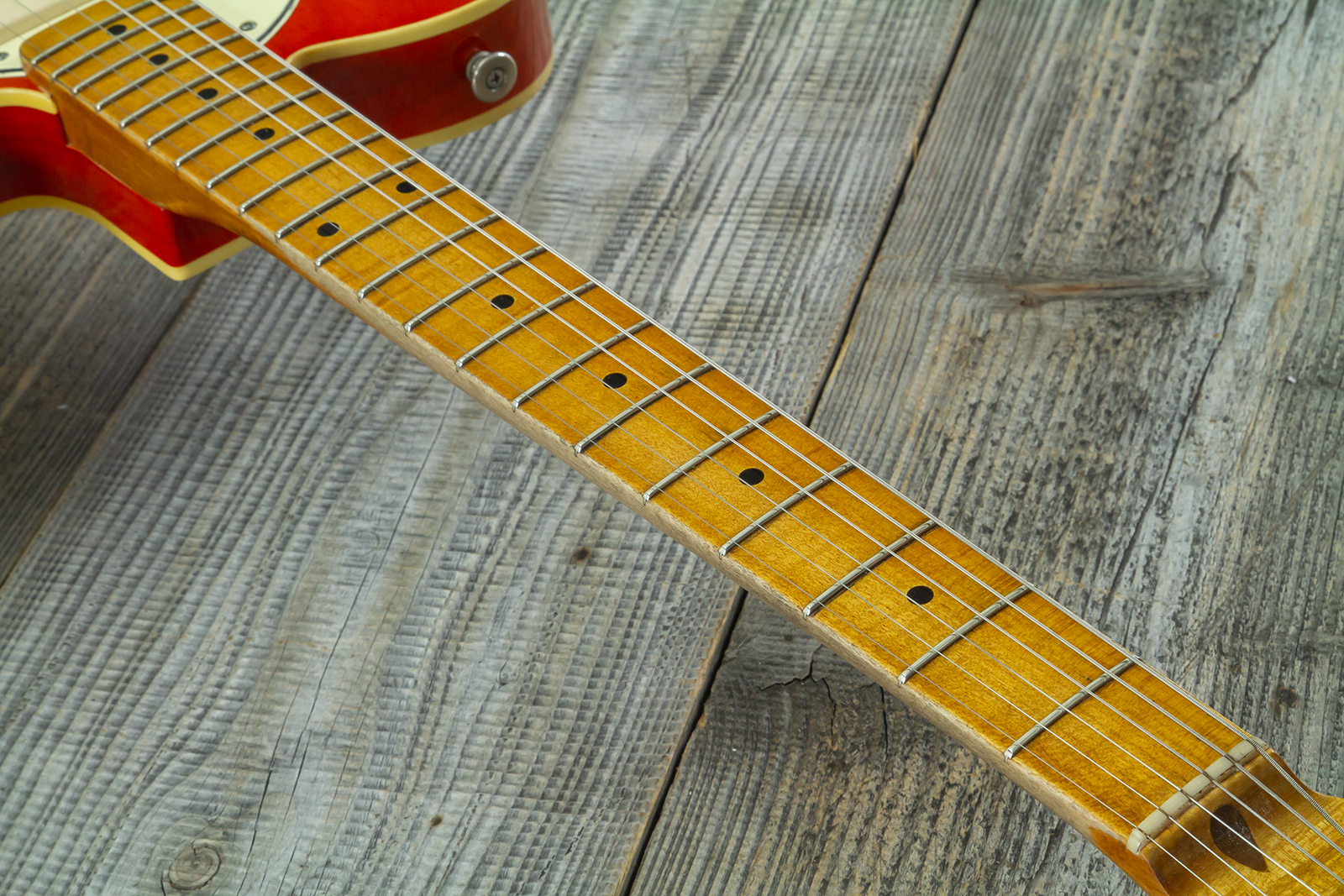 Haar Guitars Trad T Custom 2s P90 Lindy Fralin Mn Ht #43488 - Orange See Through - E-Gitarre in Teleform - Variation 8