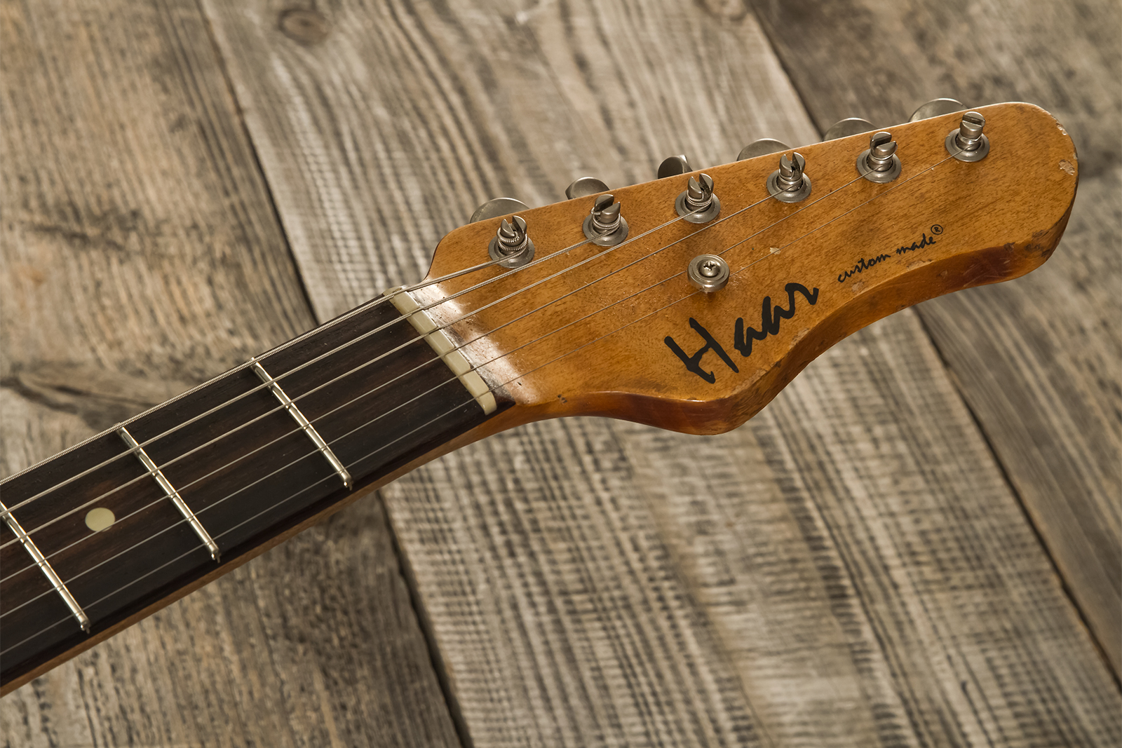 Haar Guitars Trad T Custom Sh Lindy Fralin Ht Rw #42271 - Aged Burgundy - E-Gitarre in Teleform - Variation 11