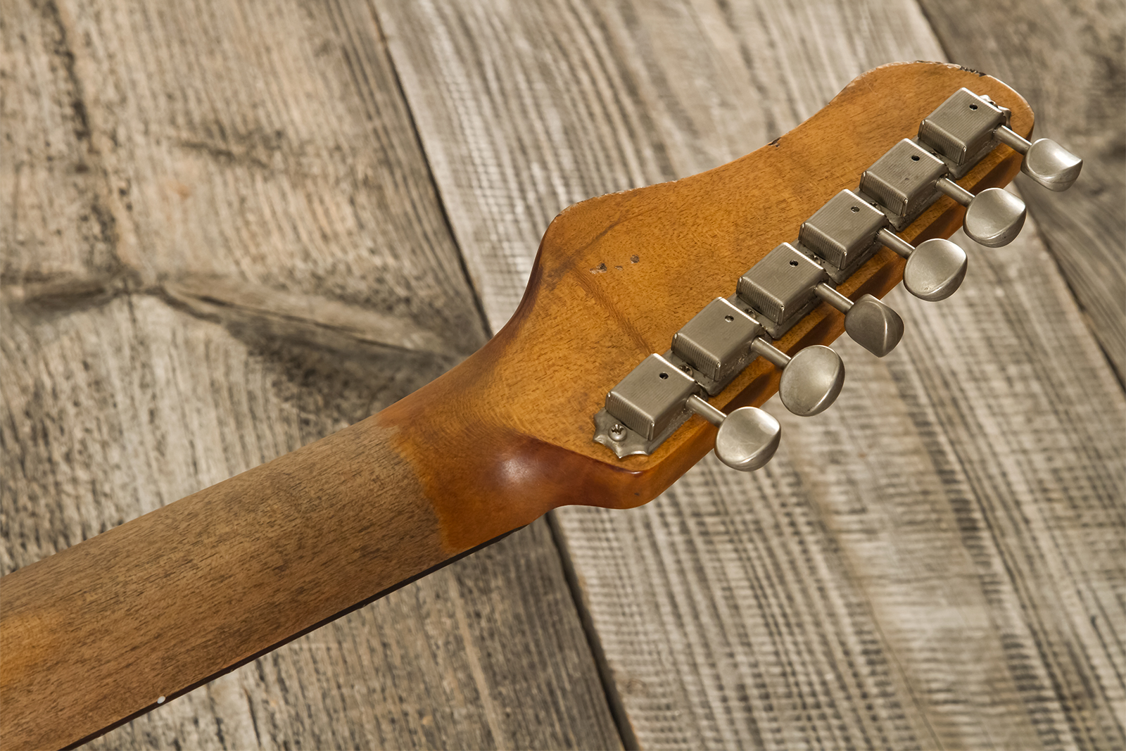 Haar Guitars Trad T Custom Sh Lindy Fralin Ht Rw #42271 - Aged Burgundy - E-Gitarre in Teleform - Variation 12