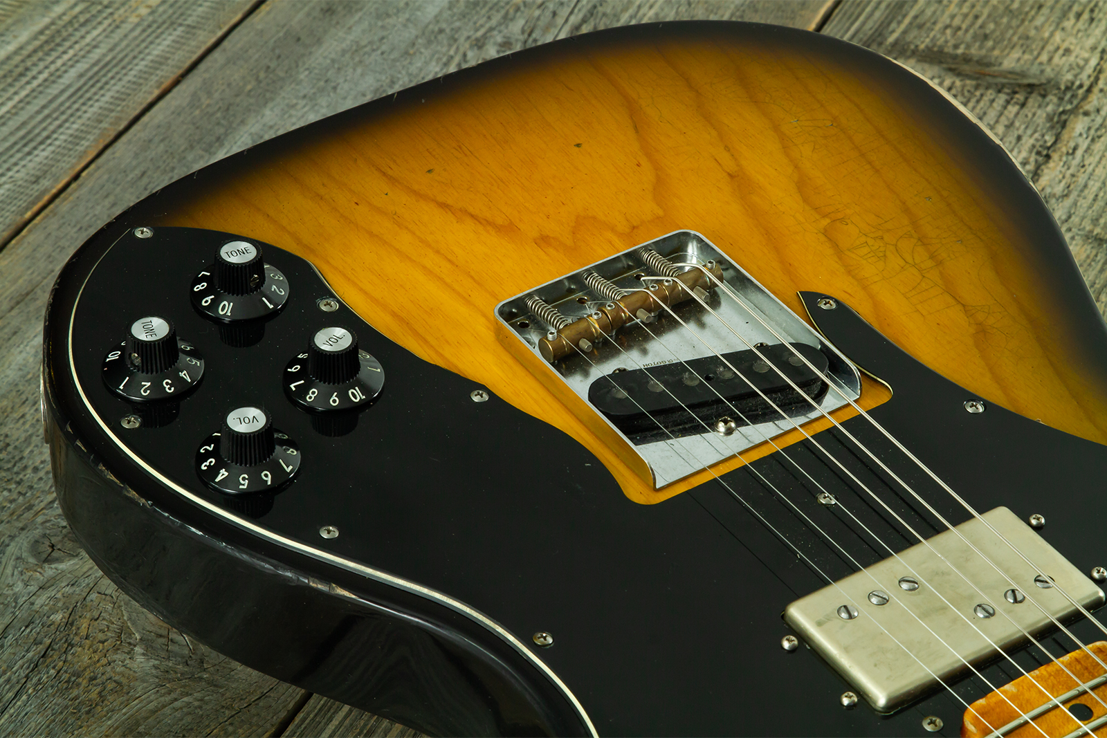 Haar Guitars Trad T Hs Brandon / Kloppmann Ht Mn #43591 - Aged 2 Tone Sunburst - E-Gitarre in Teleform - Variation 4