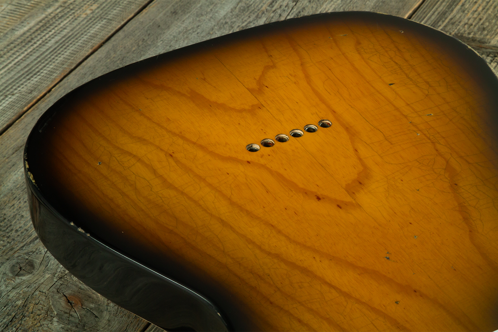 Haar Guitars Trad T Hs Brandon / Kloppmann Ht Mn #43591 - Aged 2 Tone Sunburst - E-Gitarre in Teleform - Variation 8