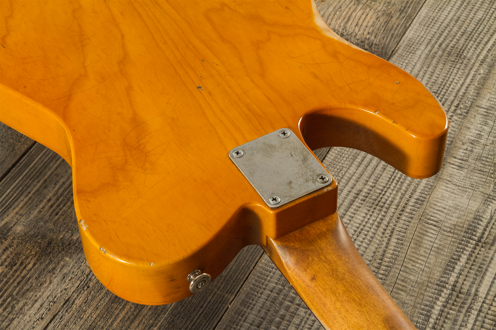 Haar Guitars Trad T Thinline 2s Lindy Fralin Ht Rw #42269 - Aged Orange Antique - E-Gitarre in Teleform - Variation 10