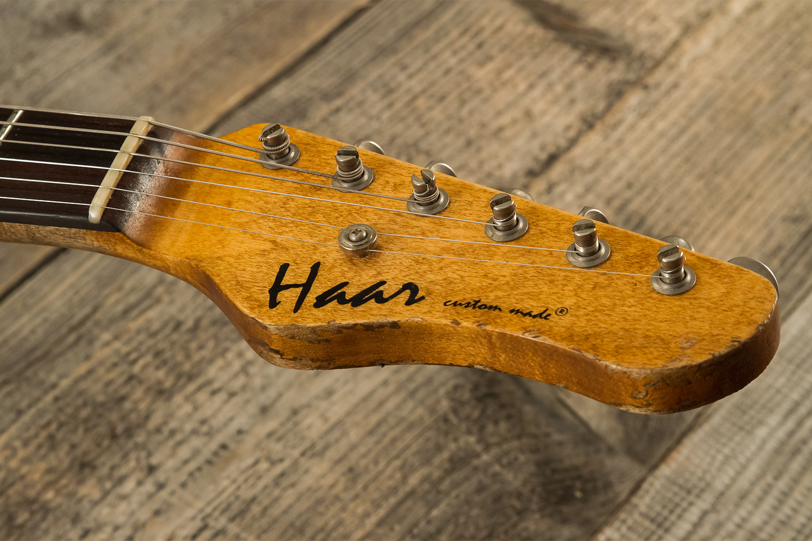 Haar Guitars Trad T Thinline 2s Lindy Fralin Ht Rw #42269 - Aged Orange Antique - E-Gitarre in Teleform - Variation 7