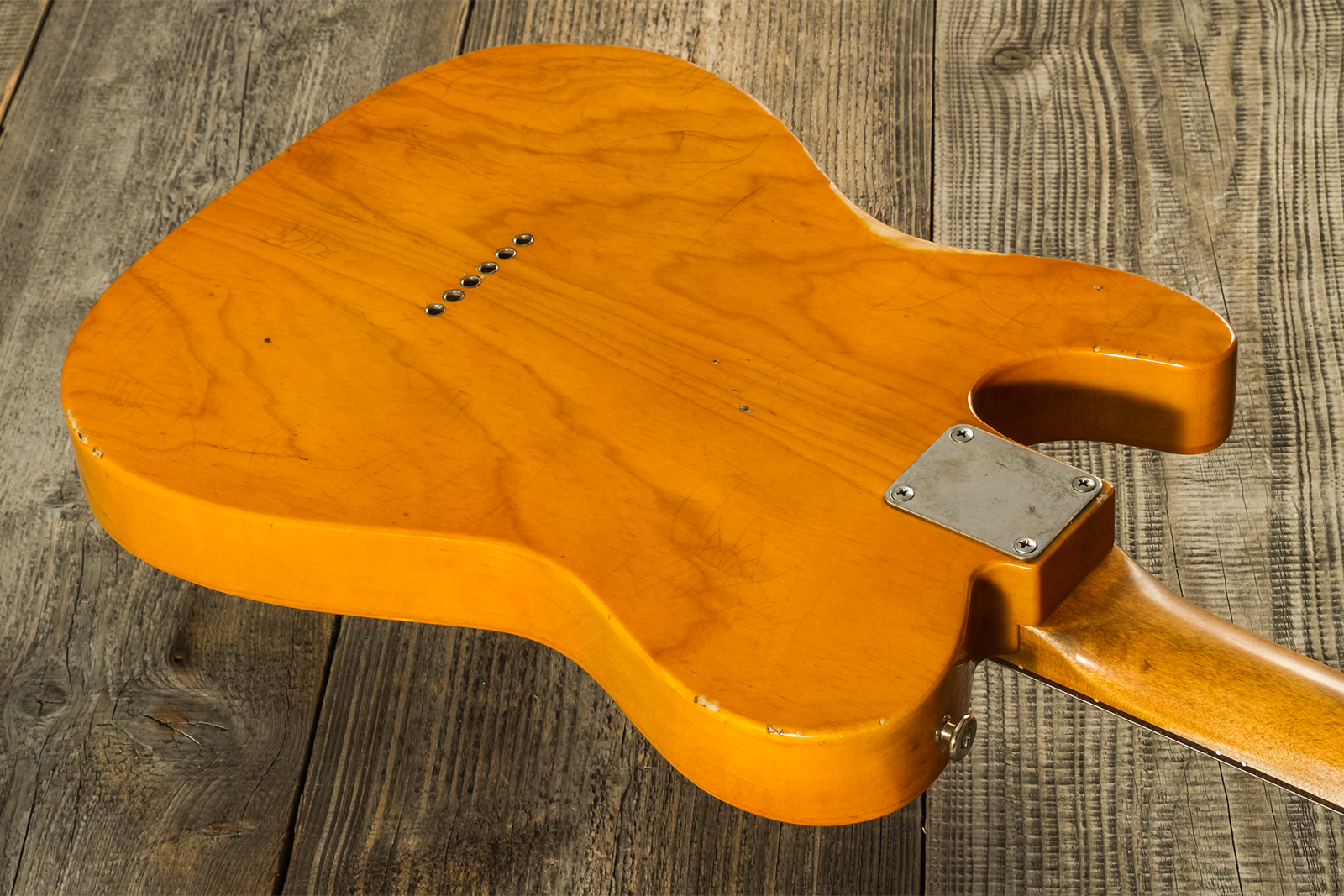 Haar Guitars Trad T Thinline 2s Lindy Fralin Ht Rw #42269 - Aged Orange Antique - E-Gitarre in Teleform - Variation 8