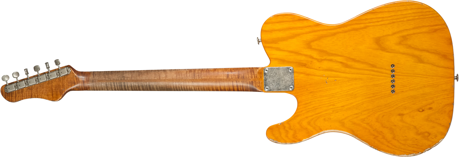 Haar Guitars Trad T Thinline Sh Tv Jones / Lindy Fralin Ht Mn #42270 - Aged Orange Antique - E-Gitarre in Teleform - Variation 1