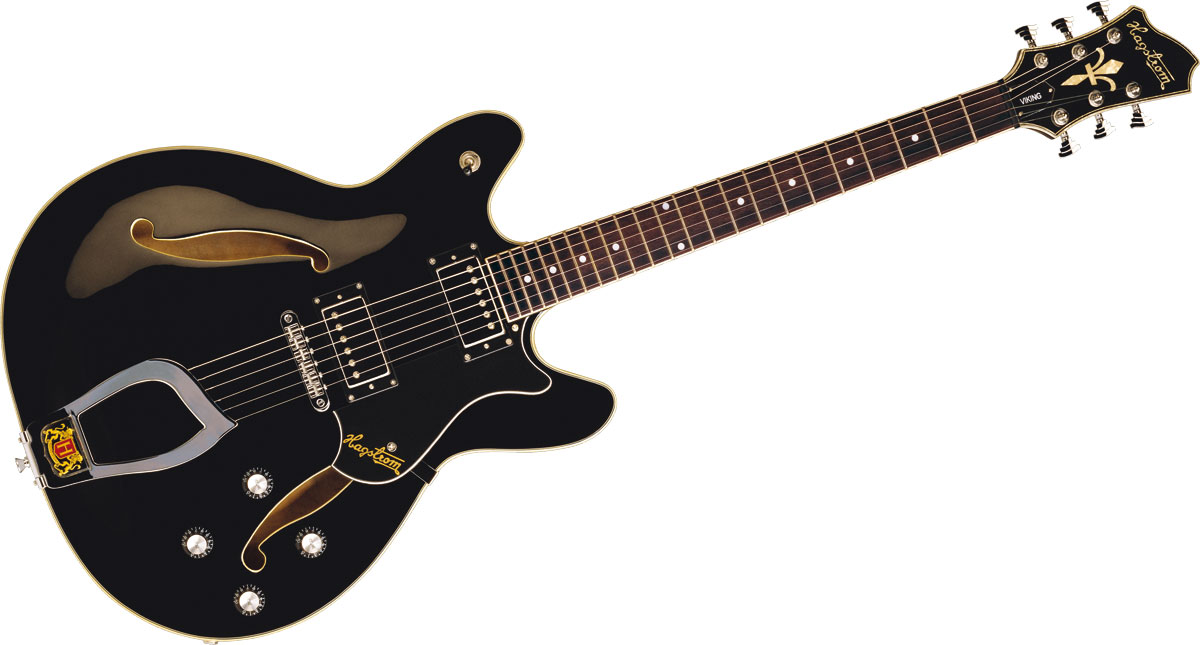 Hagstrom Viking - Black - Semi-Hollow E-Gitarre - Variation 1