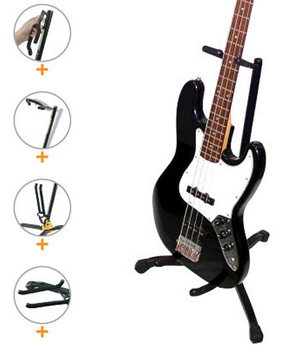 Hercules Stand Gs405b Floor Guitare Ou Basse Avec 2 Barres De Soutien - Gitarrenständer - Variation 1